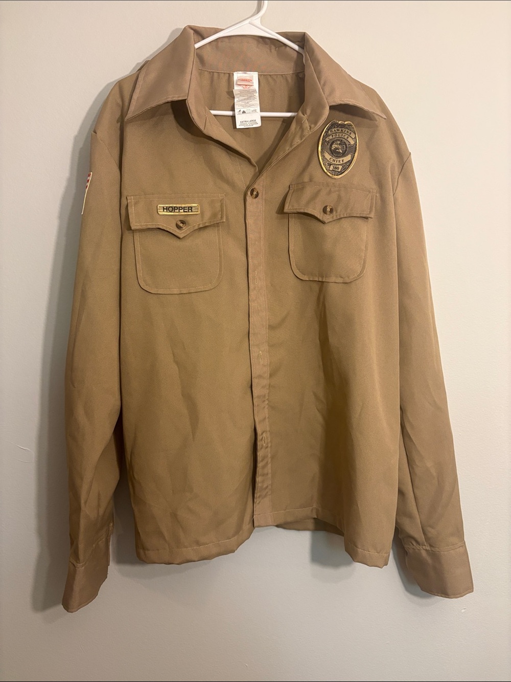 Stranger things Hopper Tan Shirt Jacket Halloween